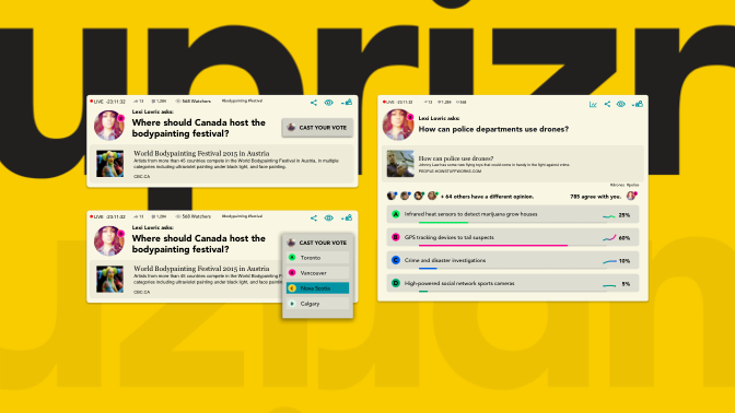Concept design for social polling.