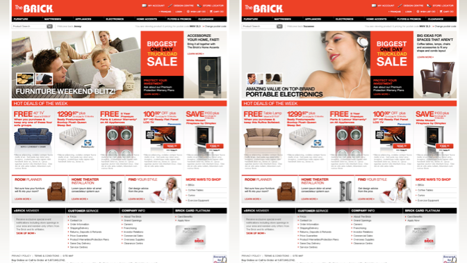Brick.com ecommerce system and communication design.